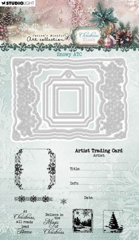 Christmas Blush - Stamp & Die Set - Snowy ATC