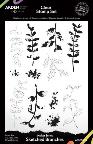 Maker Series - Clear Stamps - Sketched Branches