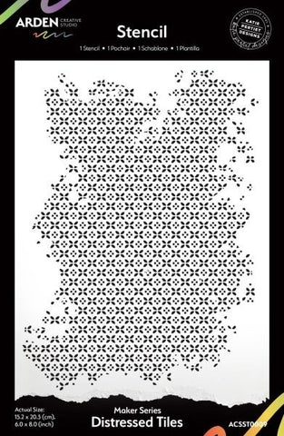 Maker Series - Stencil - Distressed Tiles