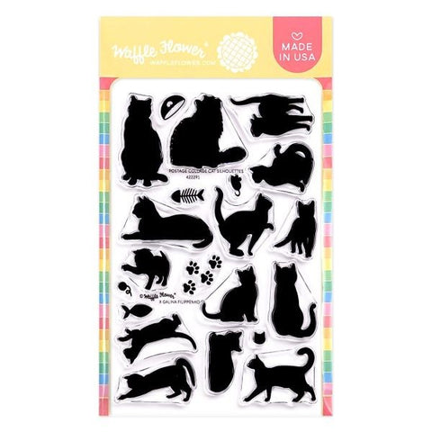 Postage Collage - Cat Silhouttes - Clear Stamps