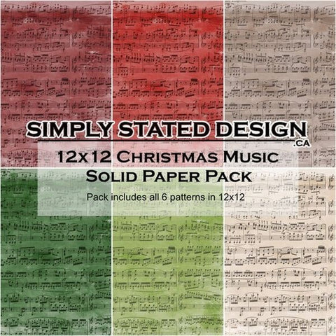 Christmas Music - 12x12 Collection Pack - Solids