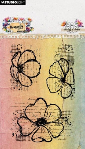 Dragonfly Dreams - Clear Stamps - Grungy Flowers