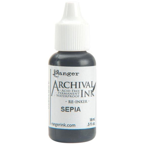 Archival Ink Pad Reinker - Sepia