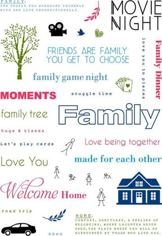 Family Collage Clear Stamps