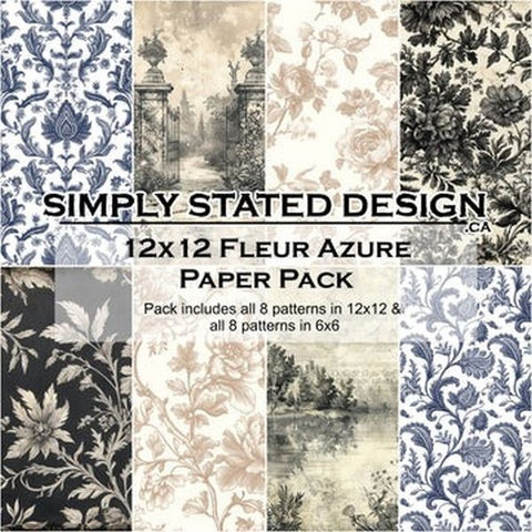 Fleur Azure - 12x12 Collection Pack