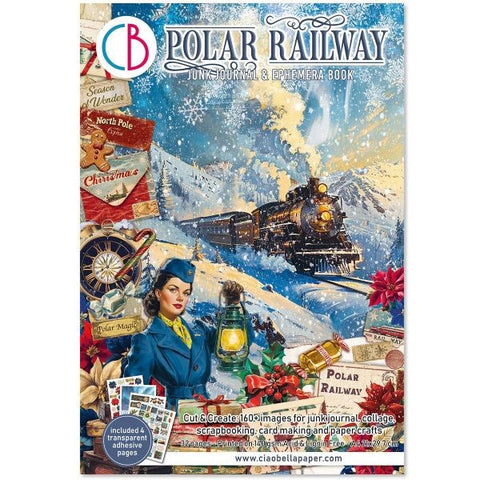 Polar Railway - Junk Journal Ephemera Book