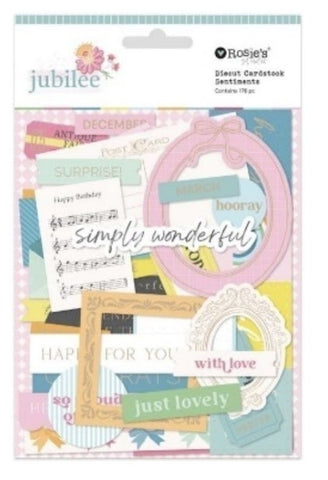 Jubilee - Diecut Ephemera - Sentiments