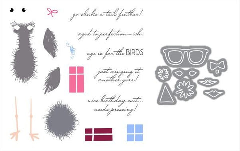 Fuzzy Wuzzies Birthday Suit Add-On - Stamps & Dies