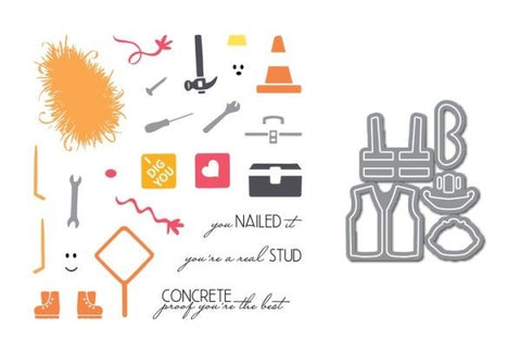 Fuzzy Wuzzies Under Construction Add-On - Stamps & Dies