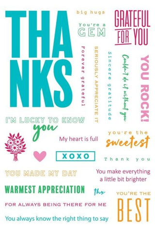 About Thanks Collage - Clear Stamps