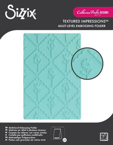 Scallop Framed Florals - Multi-Level Embossing Folder