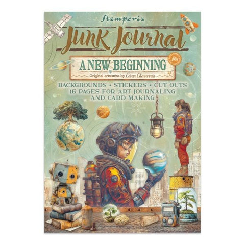 A New Beginning - Junk Journal Backgrounds, Stickers & Cut Outs