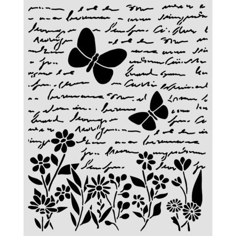 Daisy Art - Stencil - Letter and Butterfly