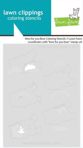 Here for You Bear - Coloring Stencils