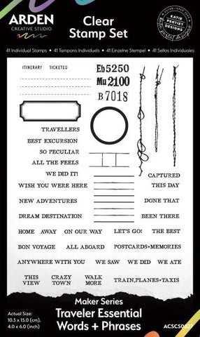 Makers Series - Clear Stamps - Traveler Essential Words & Phrases