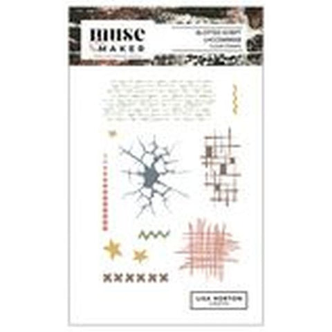 Muse and Maker - Clear Stamps - Blotted Script