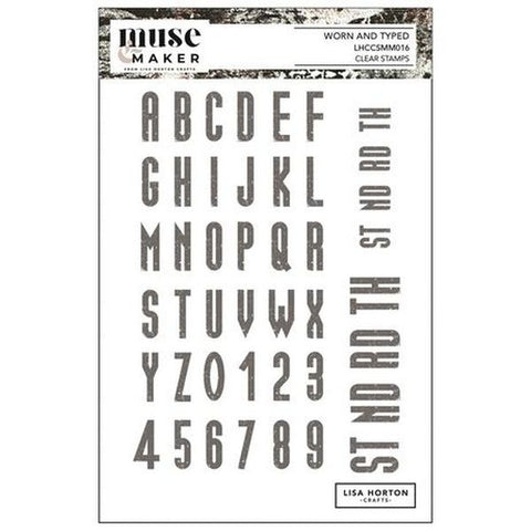 Muse and Maker - Clear Stamps - Worn & Typed