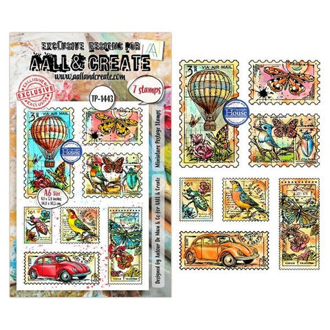 Miniature Postage Stamps - Clear Stamps