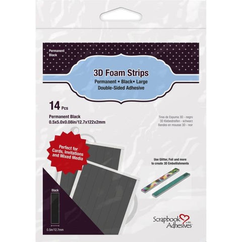 3D Foam Strips - Black - Large
