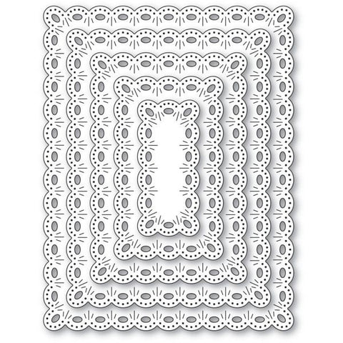 Oval Eyelet Rectangle Frames - Dies