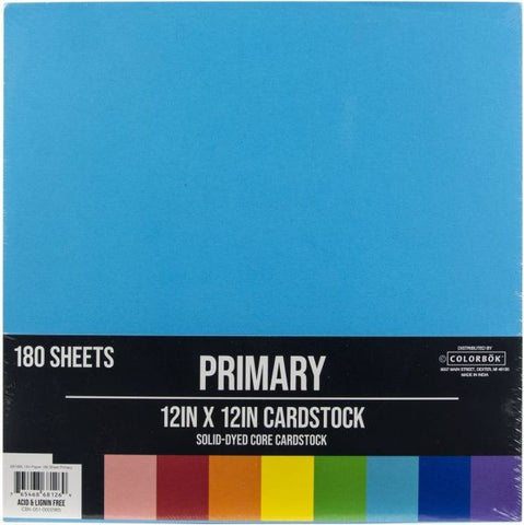 Cardstock Bundle - Primary Colours - 180 sheets