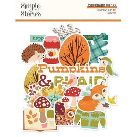 Pumpkins & Plaid - Chipboard Pieces