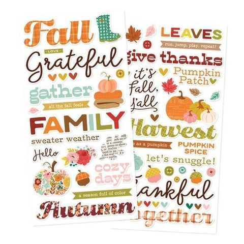 Pumpkins & Plaid - Foam Stickers