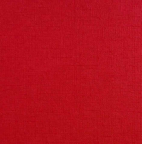 Canvas Texture Cardstock - All American Red