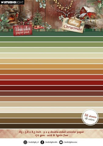 Cottage Christmas - Unicolor Paper Pad