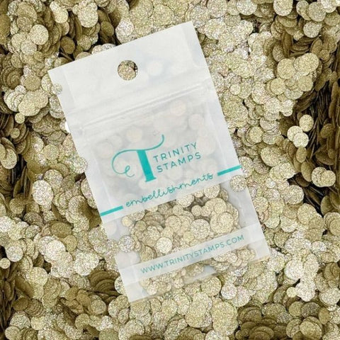 Sparkle Spots Confetti Embellishments - Gold