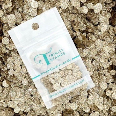Sparkle Spots Confetti Embellishments - Holographic Bronze