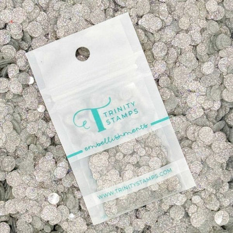 Sparkle Spots Confetti Embellishments - Holographic Silver