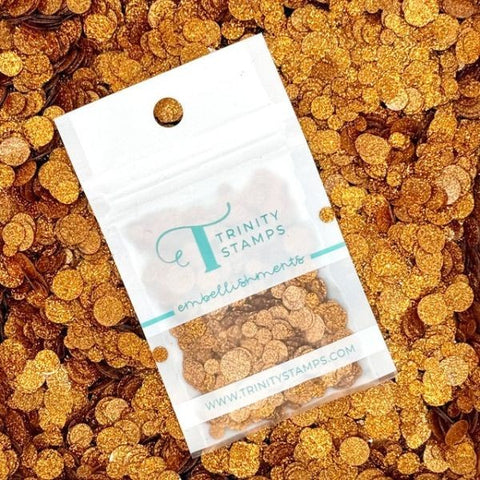 Sparkle Spots Confetti Embellishments - Orange