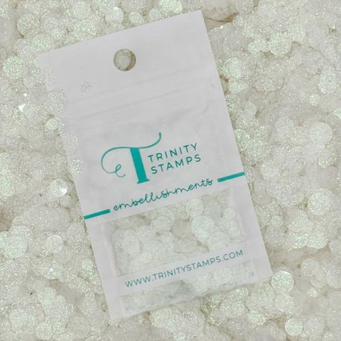 Sparkle Spots Confetti Embellishments - White