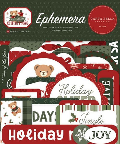 Have a Beary Merry Christmas - Ephemera