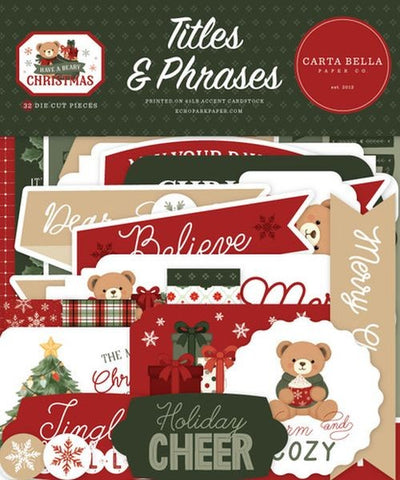 Have a Beary Merry Christmas - Ephemera - Titles & Phrases