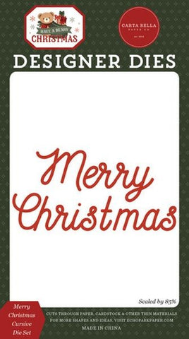 Have a Beary Merry Christmas - Dies - Merry Christmas Cursive