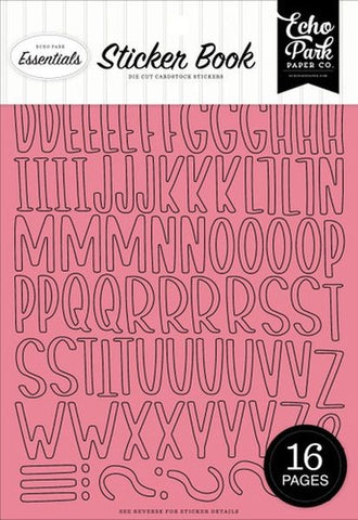 Pink Alpha Sticker Book