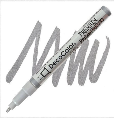 Deco-Color Premium - Silver Paint Marker - 3MM Fine Tip