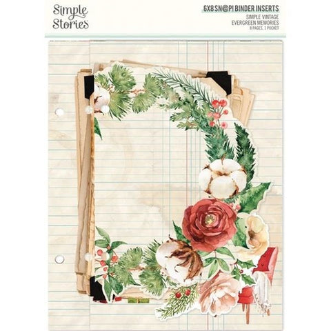 Simple Vintage Evergreen Memories - 6x8 SN@P! Binder Inserts