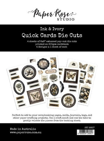 Ink & Ivory - Embossed Die Cuts - Quick Cards