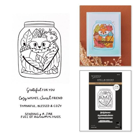 Autumn Hugs - Press Plate & Die Set - September 2026 Betterpress Society