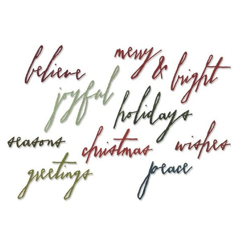 Classic Holiday Handwriting - Dies