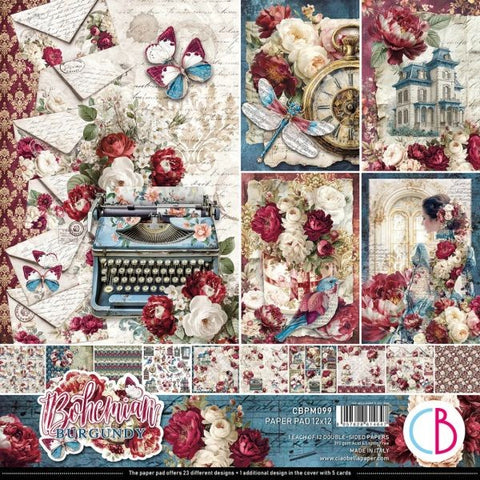 Bohemian Burgundy - 12x12 Paper Pad