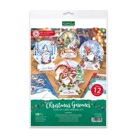 Christmas Garden Gnomes - Pop Up Card Making Kit