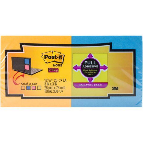 Post-It Super Sticky Full Adhesive Notes 3"X3"