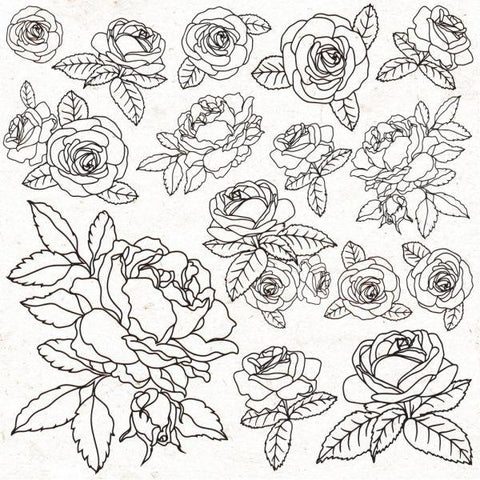 Peachy - Roses - Varnish Paper