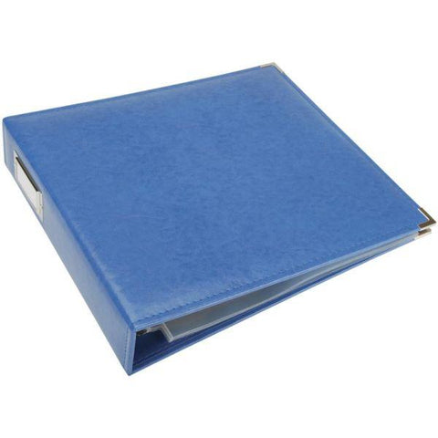 Leather 3 Ring Album - Country Blue