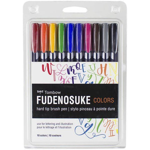 Fudenosuke Color Brush Pens - 10/Pkg