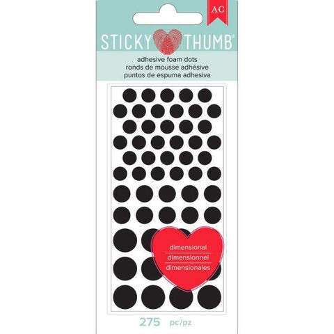 Sticky Thumb - Adhesive Foam Dots - Assorted Black